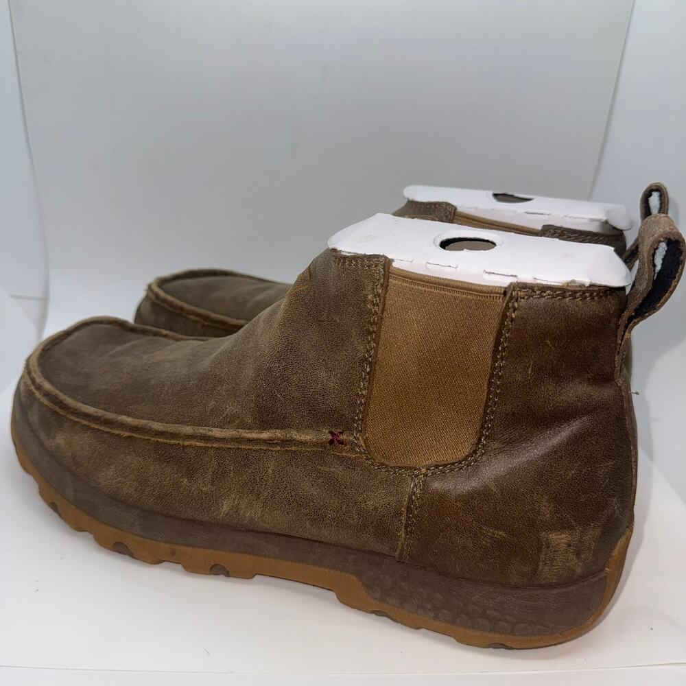 Twisted X Chelsea Driving Moc Bomber Boots Men’s US 12 Brown Leather MXCG001